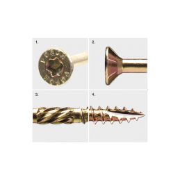 Skrūve kokam ar karteri...